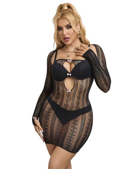 SUBBLIME - 952464 ROBE RÉSEILLE NOIR TAILLE UNIQUE