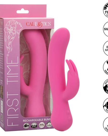 CALEXOTICS - FIRST TIME VIBRATEUR LAPIN RECHARGEABLE ROSE
