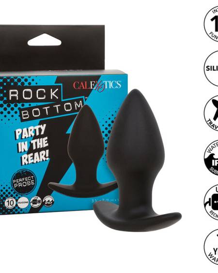 CALEXOTICS - ROCK BOTTOM PLUG ANAL PARFAIT 10 VIBRATIONS SILICONE NOIR