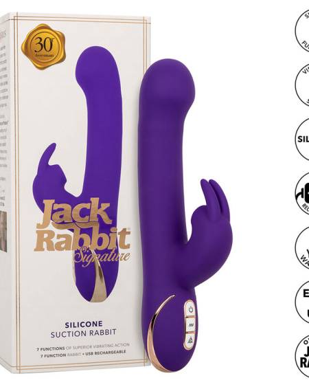 CALEXOTICS - JACK RABBIT VIBRATEUR ET STIMULATEUR 7 NIVEAUX DE VIBRATION ET ONDES STIMULANTES BLEU
