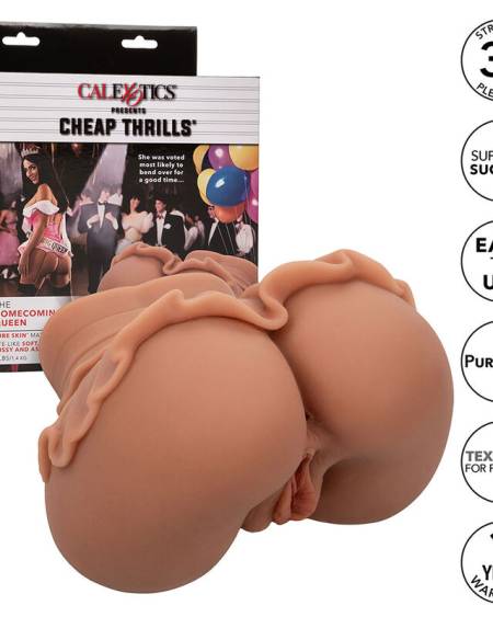 CALEXOTICS - LA REINE DU RETOUR À LA MAISON MASTURBATEUR DOUBLE RÉALISTE CARAMEL