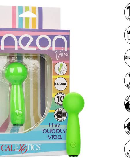 CALEXOTICS - NEON VIBES LE BUBBLY VIBE MINI MASSEUR 10 VIBRATIONS VERT