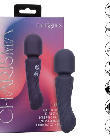 CALEXOTICS - CHARISMA ALLURE MASSEUR DOUBLE MOTEURS 12 FONCTIONS 17,25 CM X 4,5 CM VIOLET