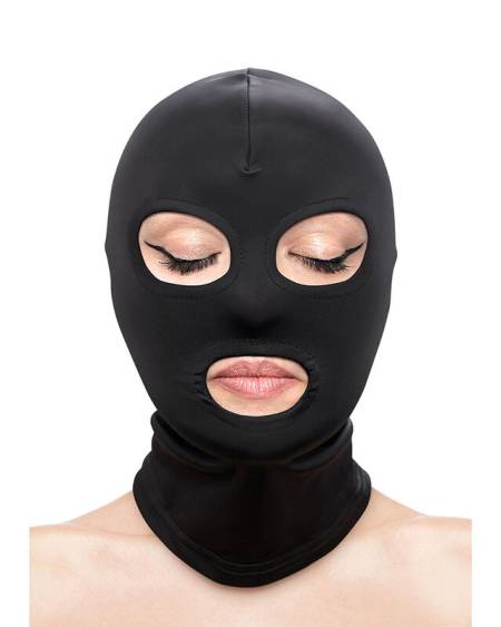 NS NOVELTIES - FETISH  FASHION CAGOULE YEUX ET BOUCHE NYLON NOIR