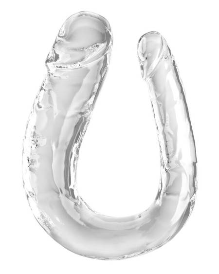 KING COCK - DOUBLE TROUBLE DOUBLE GODE 44 CM TRANSPARENT