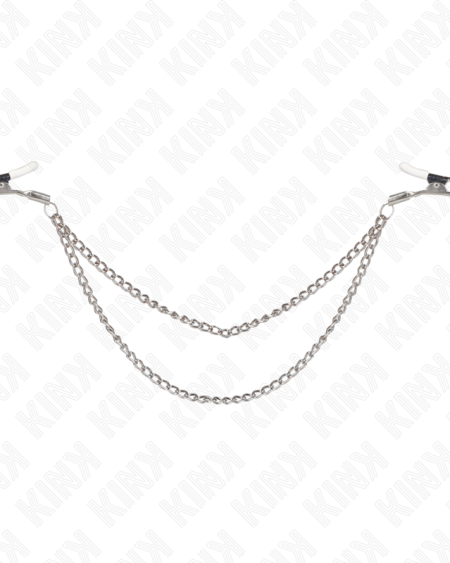 KINK - PINCES À METELIER AVEC 2 CHAÎNES FINES ARGENT 20/23 CM