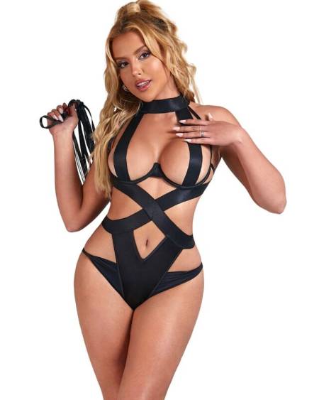 SUBBLIME - BODY HALTER SEXY CON ARNES NEGRO S/M
