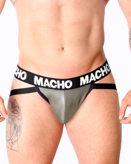 MACHO - MX27GR JOCK CUERO GRIS BEIGE XL