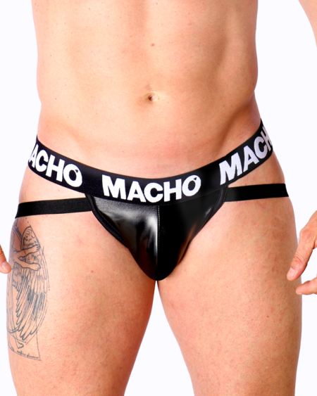 MACHO - MX25NC JOCK CUERO NEGRO