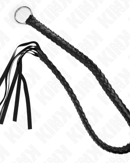 KINK - FOUET SERPENT AVEC ANNEAU À MAIN NOIR 65 CM