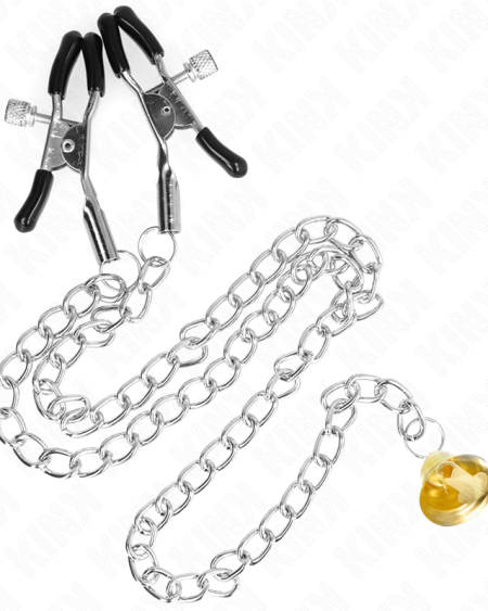 KINK - PINCES À TÉLÉTON CHAÎNE AVEC PENDENTIF CORNE 30 CM