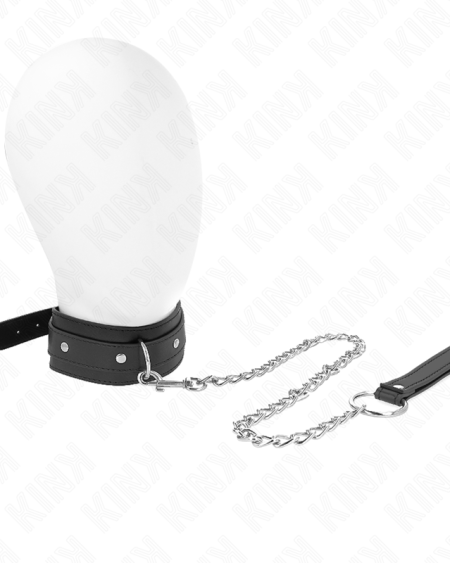 KINK - COLLIER AVEC LAISSE 65 CM 1 ANNEAU RÉGLABLE 38-49 CM X 5 CM