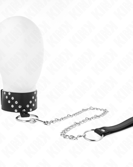 KINK - COLLIER AVEC CEINTURE 65 CM AVEC RIVET V RÉGLABLE 36-43 CM X 5 CM