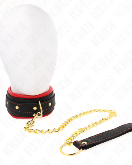 KINK - COLLIER AVEC LAISSE EN TISSU UNI AJUSTABLE 33-48 CM X 5,7 CM