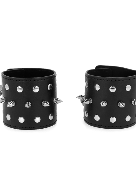 KINK - APPAREILS-POIGNETS PUNK AVEC POINTES 25 X 6 CM