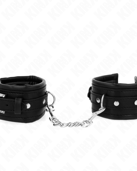 KINK - APPAREILS-POIGNETS À BOUCLE STRASS NOIR AJUSTABLE 25-32 CM X 5,5 CM