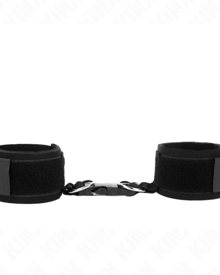 KINK - APPUI-POIGNET EN NÉOPRÈNE À ATTACHES ET BOUCLES NOIR RÉGLABLE 22-34 CM