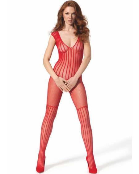 PASSION - BS 103 BODYSTOCKING ROUGE TAILLE UNIQUE