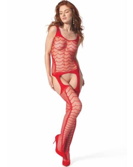 PASSION - BS 104 BODYSTOCKING ROUGE TAILLE UNIQUE