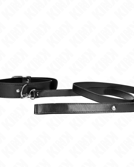 KINK - COLLIER AVEC CEINTURE 116 CM BRACELET NOIR AJUSTABLE 32-50 CM X 8 CM