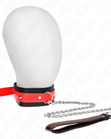 KINK - COLLIER AVEC BRACELET ROUGE 65 CM AJUSTABLE 36-43 CM X 5 CM