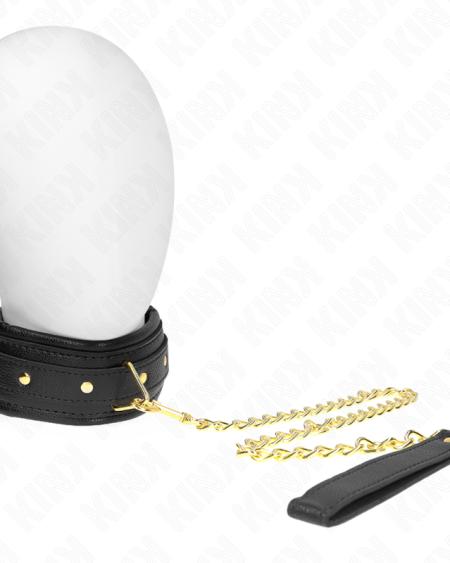 KINK - COLLIER AVEC BRACELET IMITATION CUIR ÉPONGE MODÈLE 1 RÉGLABLE 37-54 CM X 3 CM
