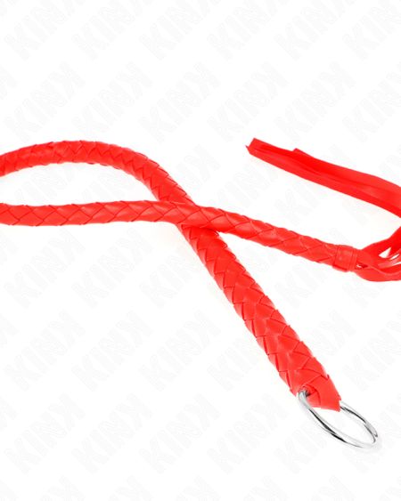 KINK - FOUET SERPENT AVEC ANNEAU ROUGE 65 CM
