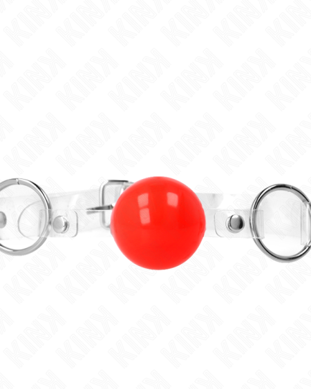 KINK - BALLE PVC TRANSPARENTE ROUGE 4 CM BAG AJUSTABLE