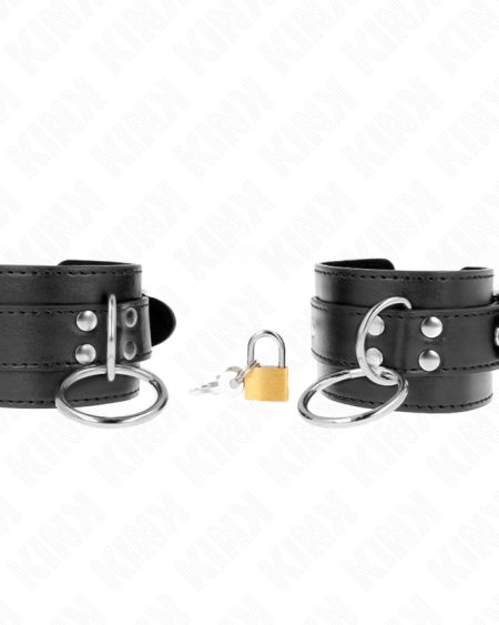 KINK - APPAREILS-POIGNETS VERROUILLÉS PAR JOINT TORIQUE NOIR RÉGLABLE 20-28 CM X 5,5 CM