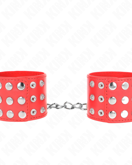 KINK - APPUI-POIGNETS AVEC BOUTON-PRESSION ROUGE RÉGLABLE 19-24 CM X 5,5 CM