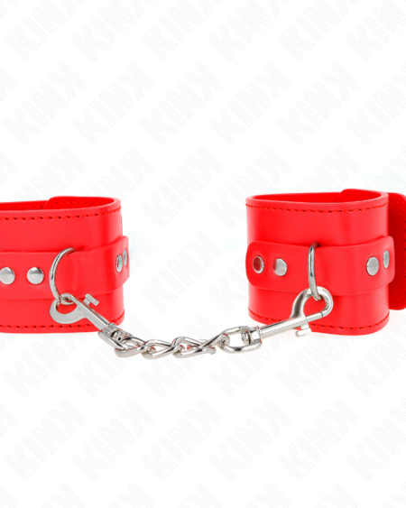 KINK - APPUI-POIGNETS AVEC FERMETURE PAR CADENAS ROUGE AJUSTABLE 16-23 CM X 5,5 CM
