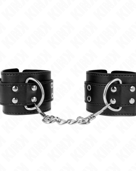KINK - APPUI-POIGNETS DOUBLE BOUCLE NOIR AJUSTABLE 19-26 CM