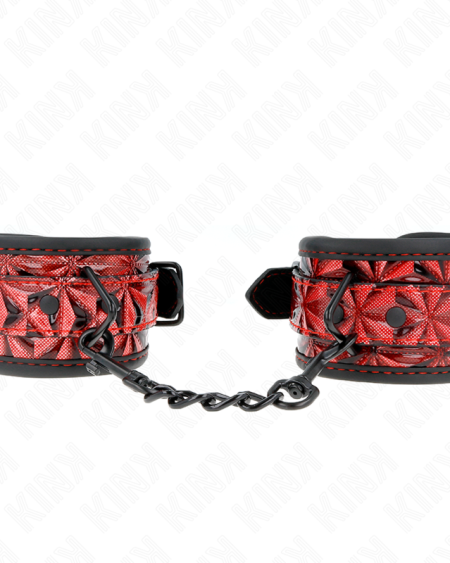 KINK - APPUI-POIGNETS MOTIF DIAMANT ROUGE FONCÉ RÉGLABLE 17-26 CM X 5,5 CM