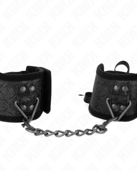 KINK - RETENUES-POIGNETS SCANDAL DÉTAILS DENTELLE NOIRE 24,5 CM X 6,5 CM