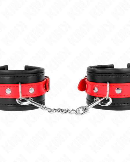 KINK - APPUI-POIGNETS NOIR AVEC CEINTURE ROUGE AJUSTABLE 17-28 CM X 6 CM