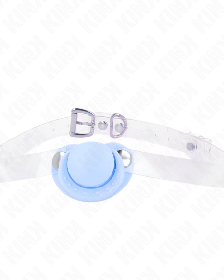 KINK - GAG EN FORME DE SUCETTE BLEU CLAIR 5,5 x 4 CM AJUSTABLE 43-60 CM