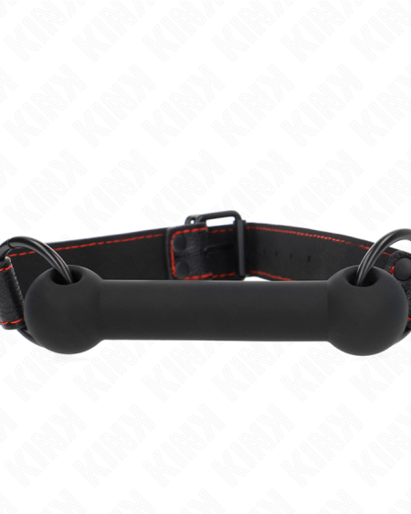 KINK - BONE BAG AVEC SANGLE EN CUIR NOIR AJUSTABLE 41-57 CM