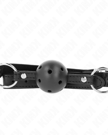 KINK - BOULE NOIRE CREUSE DURE 4,5 CM GAG MODÈLE 1 63,5 X 2 CM