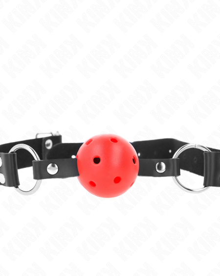 KINK - BALLE RESPIRANTE 4 CM BAG AVEC DOUBLE RIVET ROUGE 62,5 x 2,5 CM AJUSTABLE 42-58 CM