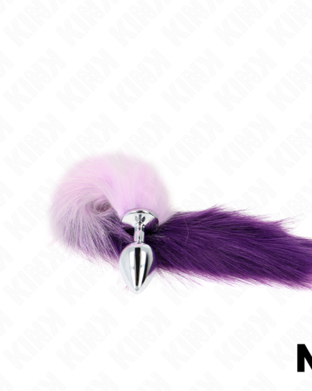 KINK - PLUG ANAL TAILLE M 8 X 3,5 CM AVEC QUEUE SYNTHÉTIQUE 40 CM VIOLET