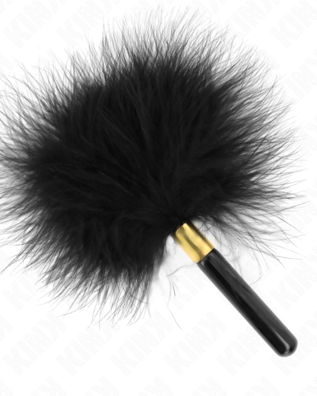 KINK - PLUMES CHACOULES EN MÉTAL DORÉ NOIR 18 CM