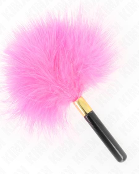 KINK - PLUMES TICKLE EN MÉTAL DORÉ FUCHSIA 18 CM