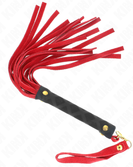 KINK - MINI FOUET DAIM ROUGE 30 CM
