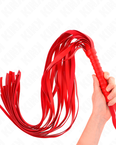 KINK - FOUET ROUGE MANCHE COURT LONG QUEUE 70 CM