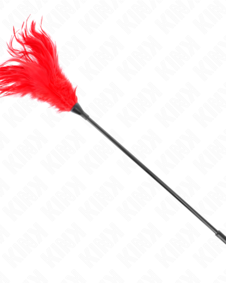 KINK - PLUSIEURS PLUMES DE CHATOUILLES ROUGES 45 CM