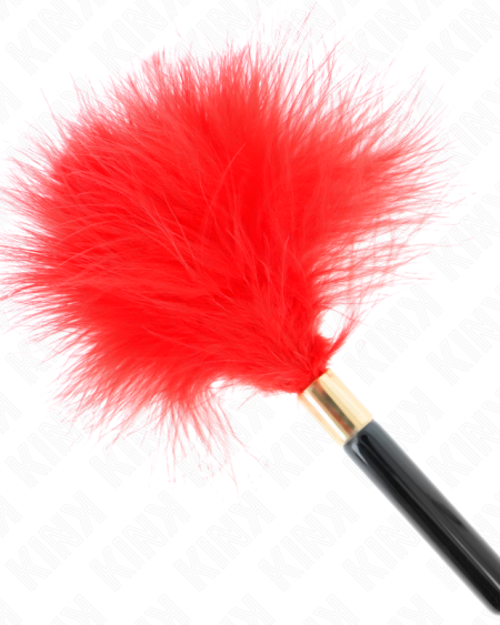 KINK - PLUMES CHACOULES EN MÉTAL ROUGE OR 18 CM