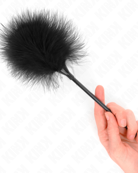 KINK - PLUMES TICKLE NOIRES UTILISÉES POUR LE KIT BONDAGE 27 CM