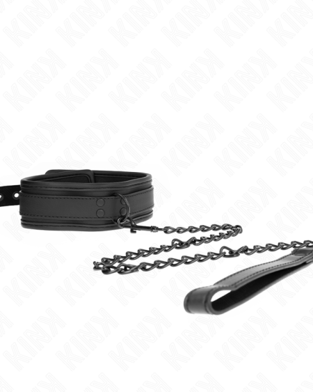 KINK - COLLIER DE BONDAGE EN NÉOPRÈNE MODÈLE 1 AVEC CEINTURE 78 CM RÉGLABLE 37,5 X 49,5 CM