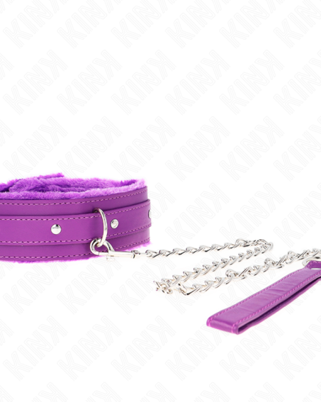 KINK - COLLIER AVEC LAISSE 65 CM AVEC RESTRICTIONS VIOLET 36-42 CM X 5,5 CM