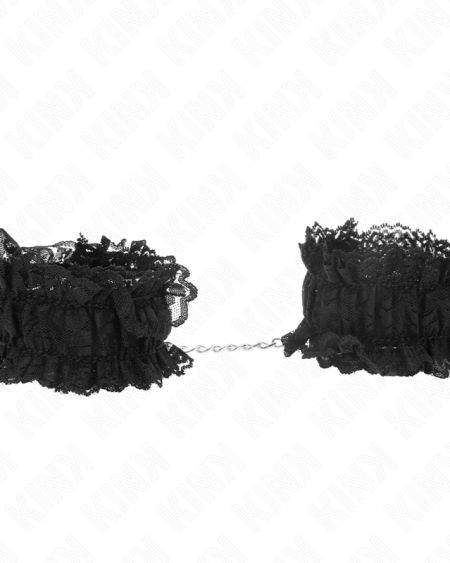 KINK - ATTACHE-POIGNETS ÉLASTIQUES EN DENTELLE NOIR